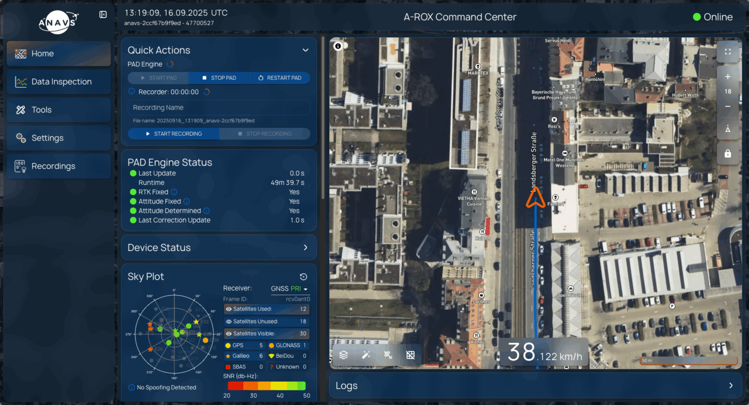 A-ROX |Precise Position | RTK | HAS |GNSS | ANavS®